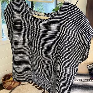 Rumors - Striped Black and White Women's Top